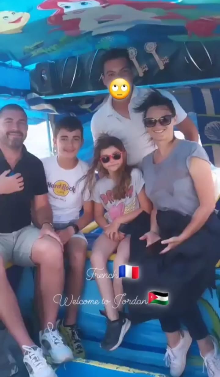 Visitor 2 enjoying lunch at sea